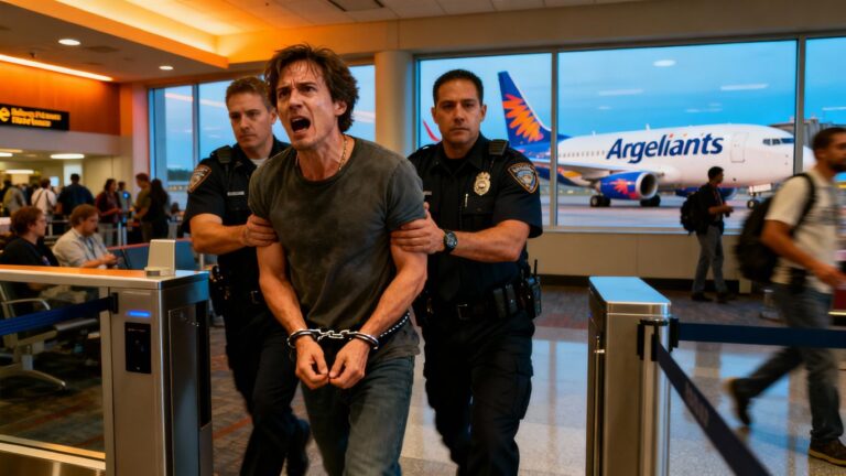 Passenger arrested at airport gate