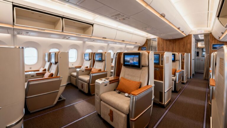 Delta A321neo first-class cabin interior