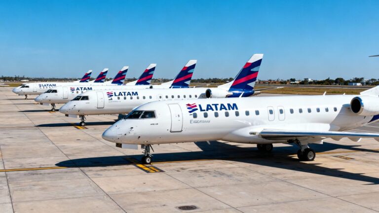 LATAM Airlines Embraer jets on tarmac