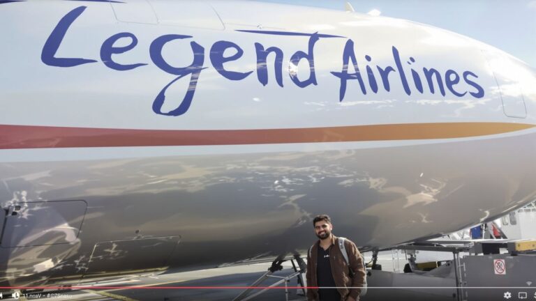 YouTuber and Legend Airlines plane
