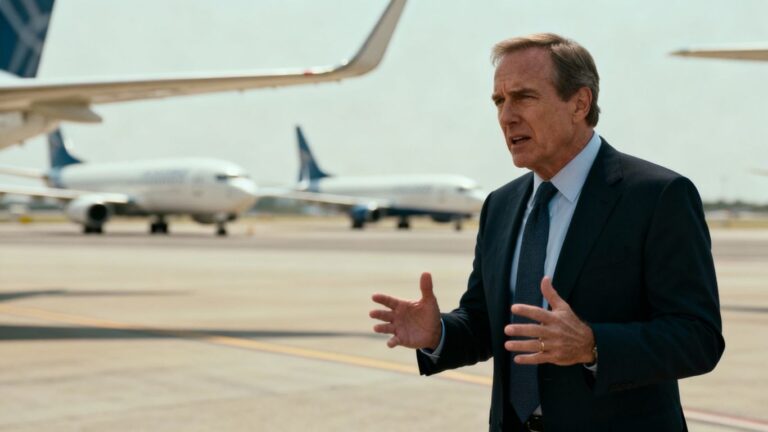Ex-CEO speaking about airline competition